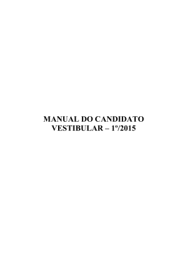 manual do candidato vestibular – 1º/2015