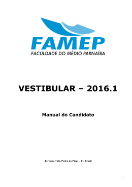 Edital Vestibular 2016.1