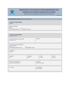 formul&aacute;rio de solicita&ccedil;&atilde;o de aprova&ccedil;&atilde;o/isen&ccedil;&atilde;o para