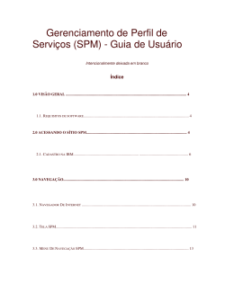 Gerenciamento de Perfil de Servi&ccedil;os (SPM)