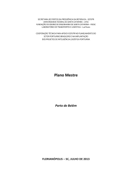 Plano Mestre - Secretaria de Portos