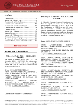19 - Di&aacute;rio Oficial de Contas