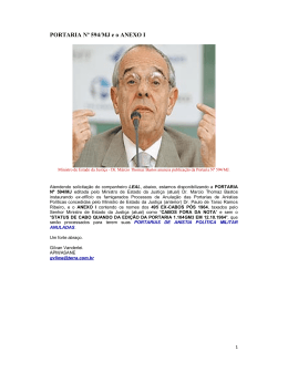 PORTARIA N&ordm; 594/MJ e o ANEXO I