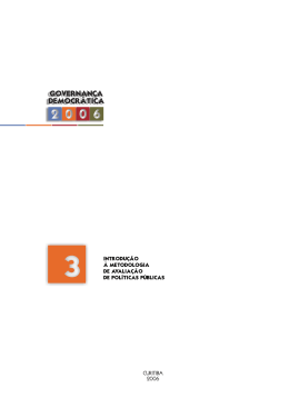 A POL&Iacute;TICA DA AVALIA&Ccedil;&Atilde;O DE POL&Iacute;TICAS P&Uacute;BLICAS* Carlos