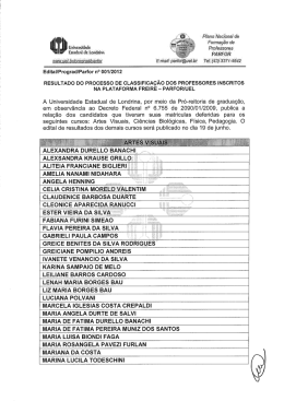 Edital Prograd/Parfor 001/2012