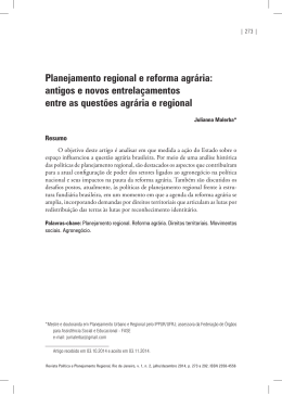 Portugu&ecirc;s - Revista Pol&iacute;tica e Planejamento Regional