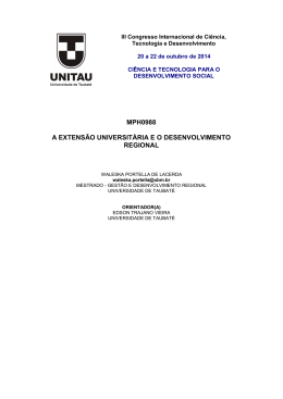 mph0988 a extensão universitária e o desenvolvimento