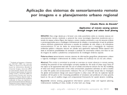 Aplica&ccedil;&atilde;o dos sistemas de sensoriamento remoto por imagens e o