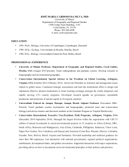 JOS&Eacute; MARIA CARDOSO DA SILVA, PhD EDUCATION