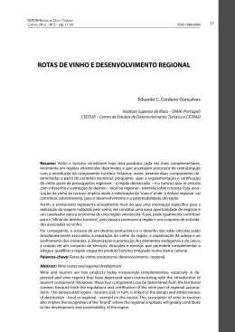 Rotas de vinho e desenvolvimento regional