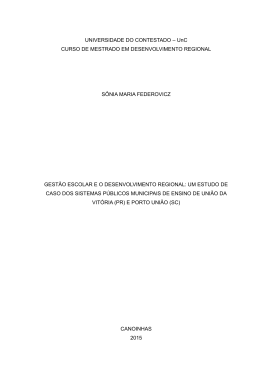 gest&atilde;o escolar e o desenvolvimento regional