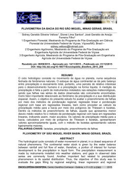 pluviometria da bacia - Centro Cient&iacute;fico Conhecer