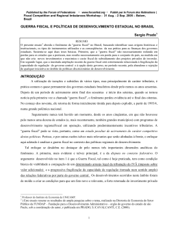 guerra fiscal e politicas regionais
