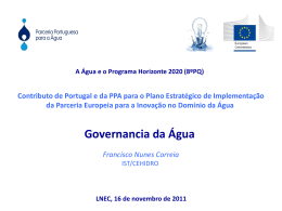 Governancia da Água - Parceria Portuguesa para a Água