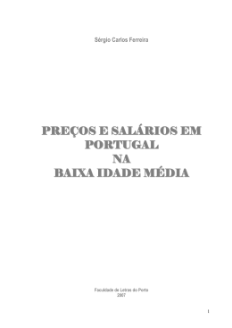 pre&ccedil;os e sal&aacute;rios em portugal na baixa idade m&eacute;dia