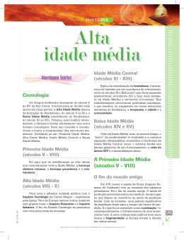 Cronologia A Primeira Idade M&eacute;dia (s&eacute;culos V