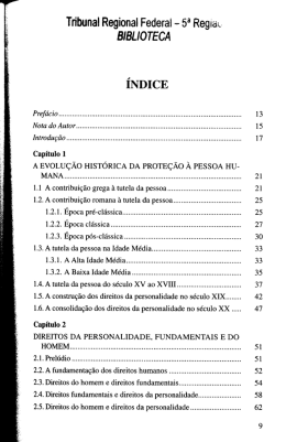 Direitos da Personalidade - Tribunal Regional Federal da 5&ordf; Regi&atilde;o