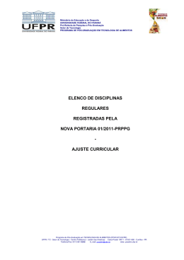 Ementas &ndash; Disciplinas - P&oacute;s-Gradua&ccedil;&atilde;o em ENGENHARIA DE