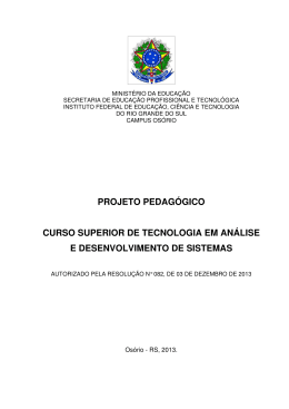 An&aacute;lise e Desenvolvimento de Sistemas