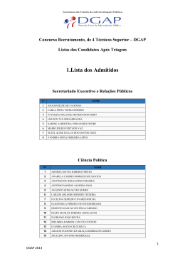 1.Lista dos Admitidos