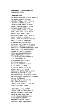 APROVADOS &ndash; PR&Oacute;-SUPERIOR/UnP CAMPUS MOSSOR&Oacute;