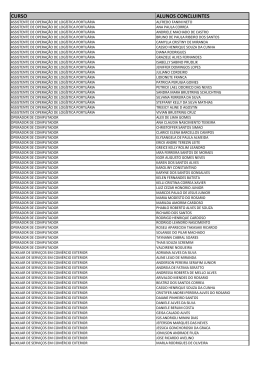 alunos concluintes nos cursos realizados em 2013