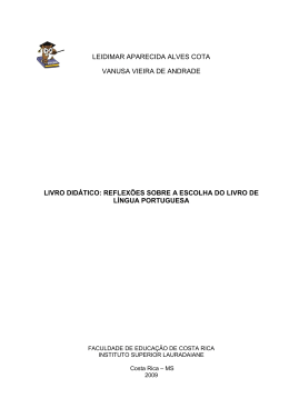 LEIDIMAR APARECIDA ALVES COTA VANUSA VIEIRA DE