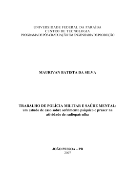 MAURIVAN BATISTA DA SILVA TRABALHO DE POL&Iacute;CIA MILITAR