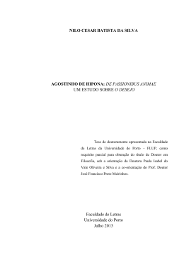 NILO CESAR BATISTA DA SILVA AGOSTINHO DE HIPONA: DE