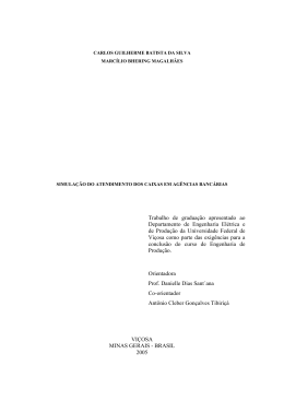 simula&ccedil;&atilde;o do atendimento dos caixas em ag&ecirc;ncias banc&aacute;rias