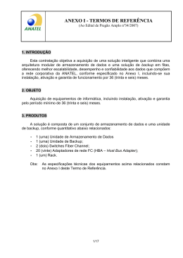 ANEXO I - TERMOS DE REFER&Ecirc;NCIA