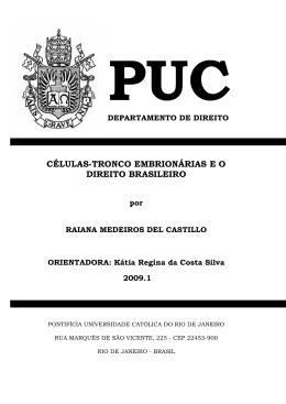células-tronco embrionárias e o direito brasileiro - Maxwell - PUC-Rio