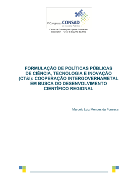 formula&ccedil;&atilde;o de pol&iacute;ticas p&uacute;blicas de ci&ecirc;ncia, tecnologia e - RI-FJP