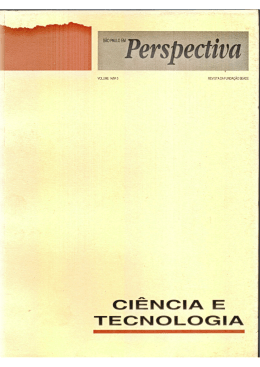 S&atilde;o Paulo em Perspectiva, vol.14 n.3 &ndash; Ci&ecirc;ncia e Tecnologia
