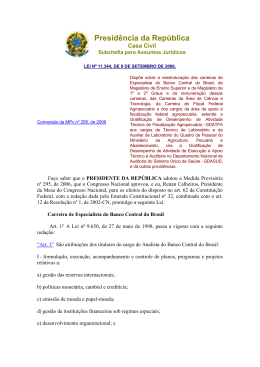 Lei que cria as Classes de Professor Associados e Especial