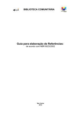Guia para elabora&ccedil;&atilde;o de Refer&ecirc;ncias: - BCo