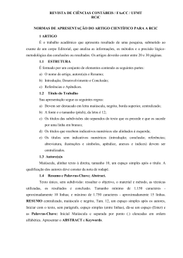 resumo da estrutura e apresenta&ccedil;&atilde;o da monografia para os