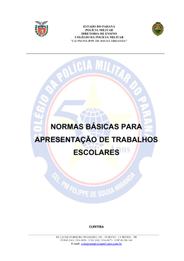 Normas para Trabalhos Escolares