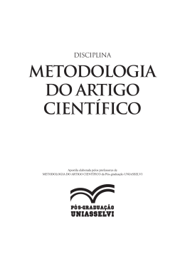Apostila de metodologia do artigo cientifico - P&oacute;s