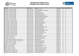 VESTIBULAR CEDERJ 2014-2 PRIMEIRA RECLASSIFICA&Ccedil;&Atilde;O
