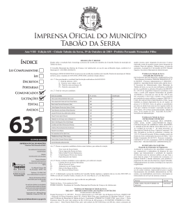 Edição 631 - Prefeitura Municipal de Taboão da Serra