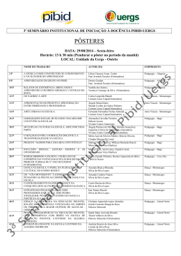 P&Ocirc;STERES -29 de agosto - sexta feira