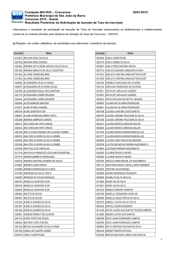 Resultado Preliminar da Solicita&ccedil;&atilde;o de Isen&ccedil;&atilde;o