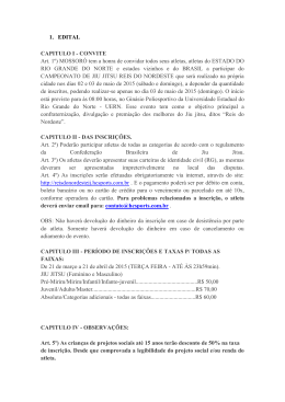 1. EDITAL CAPITULO I - CONVITE Art. 1&ordm;