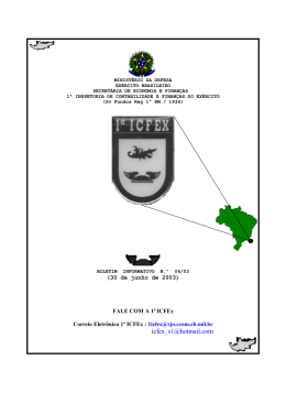 Junho - 1ª ICFEx - Exército Brasileiro