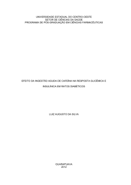 efeitos da ingest&atilde;o aguda de cafe&iacute;na na resposta glic&ecirc;mica e