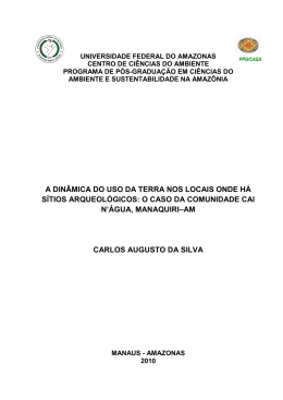 a din&acirc;mica do uso da terra nos locais onde h&aacute; - PPG