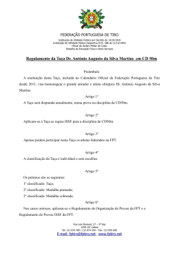 Regulamento da Taça Dr. António Augusto da Silva Martins em CD