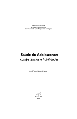 Sa&uacute;de do adolescente: compet&ecirc;ncias e habilidades