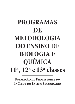 PROGRAMAS DE METODOLOGIA DO ENSINO DE BIOLOGIA E